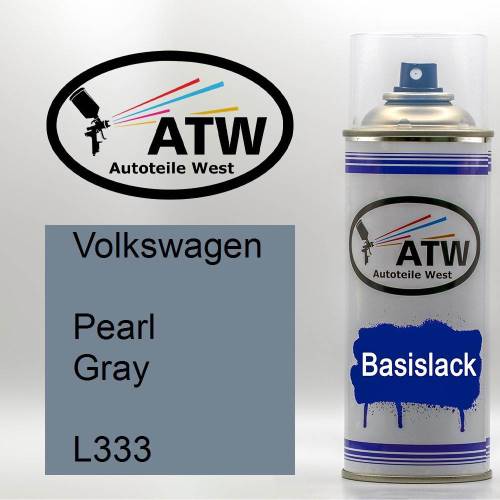 Volkswagen, Pearl Gray, L333: 400ml Sprühdose, von ATW Autoteile West.